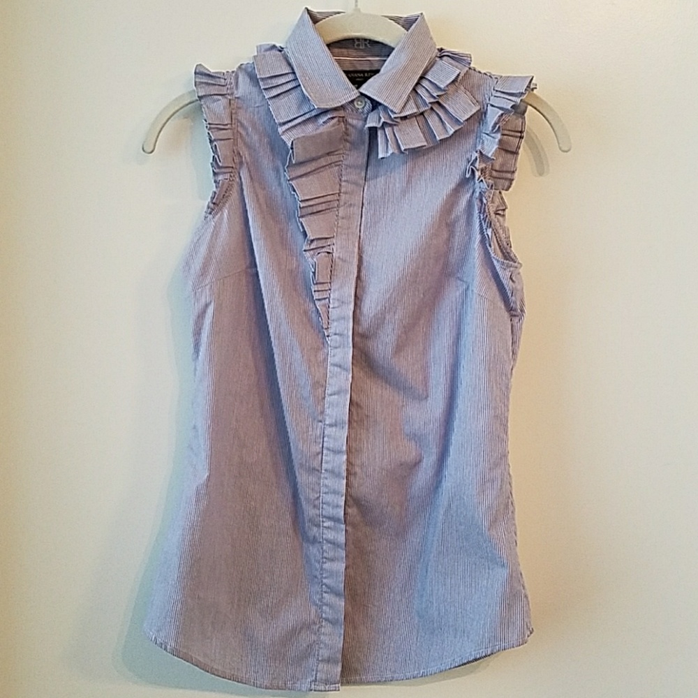 Banana Republic Riley Striped Sleeveless Shirt